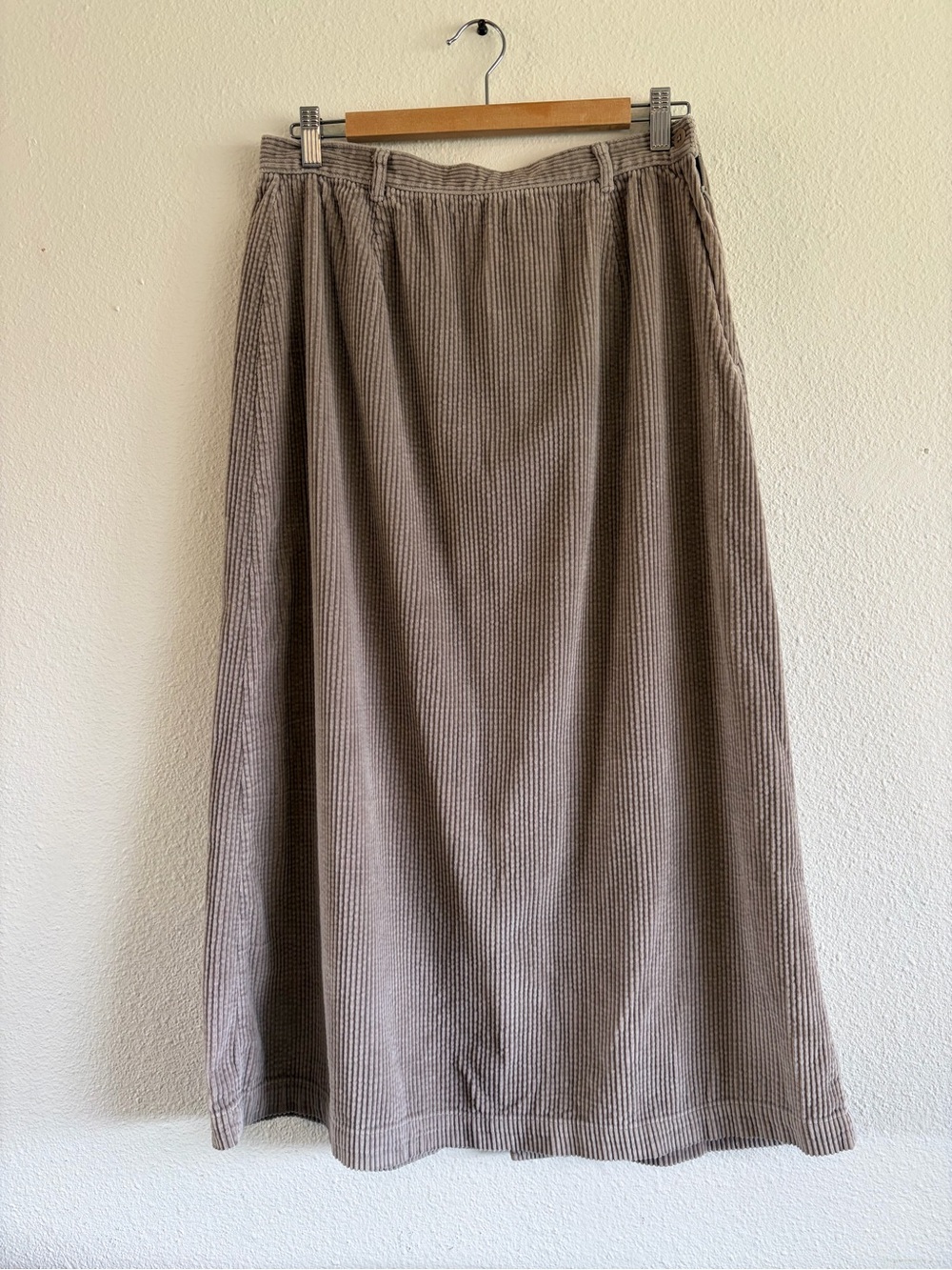 Nordstrom Vintage Taupe Corduroy Maxi Skirt